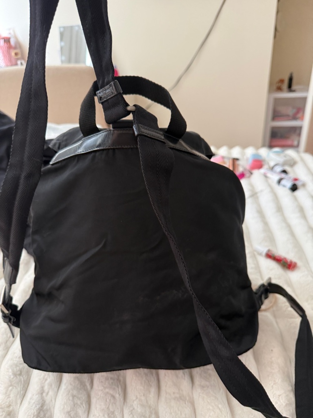 Prada Black Nylon Drawstring Backpack - Picture 8 of 9